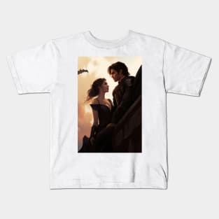 Violet and Xaden Fanart Kids T-Shirt